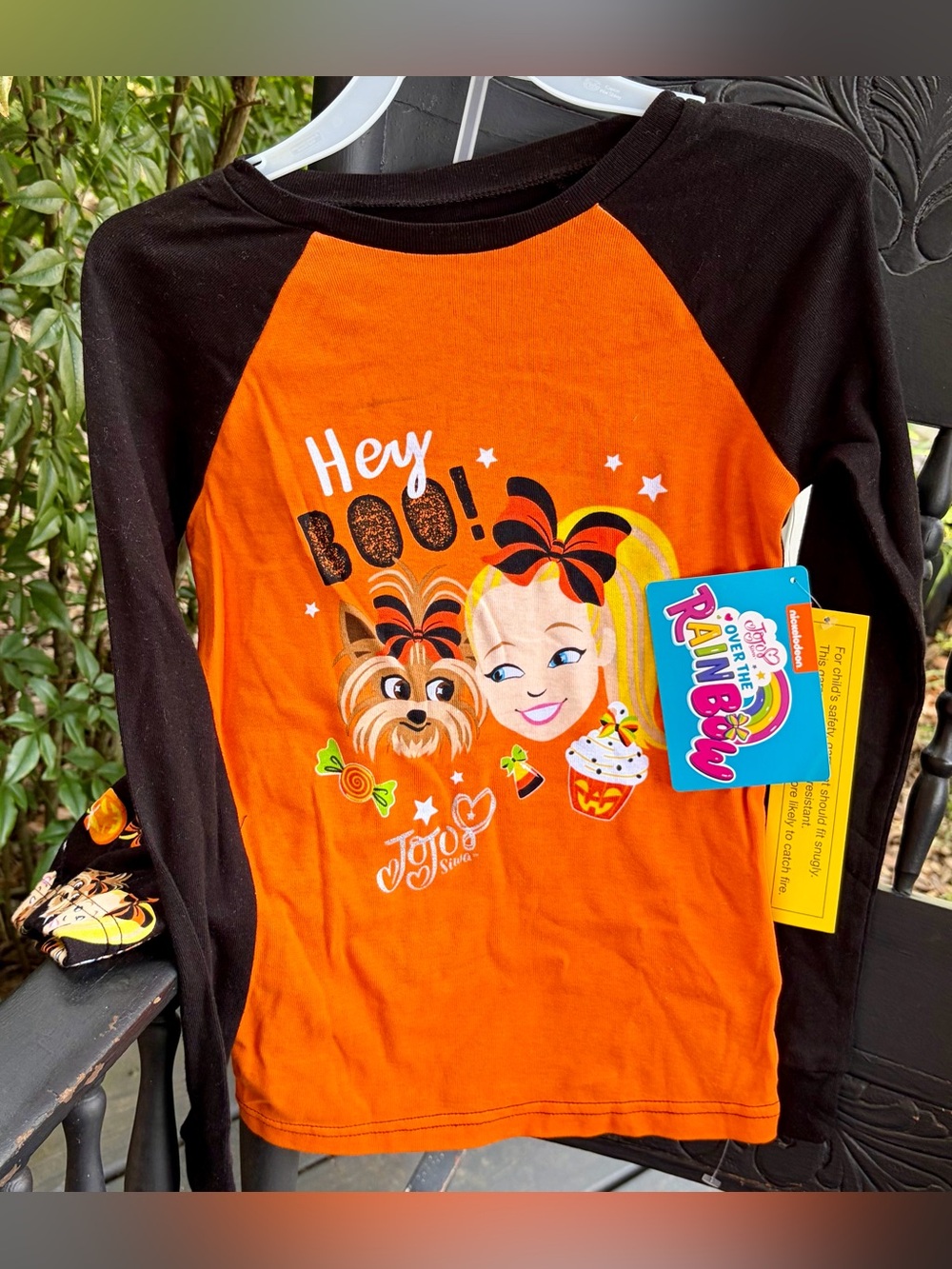 NWT NICKELODEN JO JO SIWA  Orange/Black Halloween/Fall  Casual Girls Outfit Set